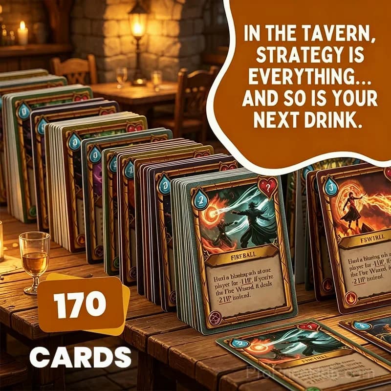 Wizards Tavern Fantasy Drinking Game with Dice and Spells - View 4