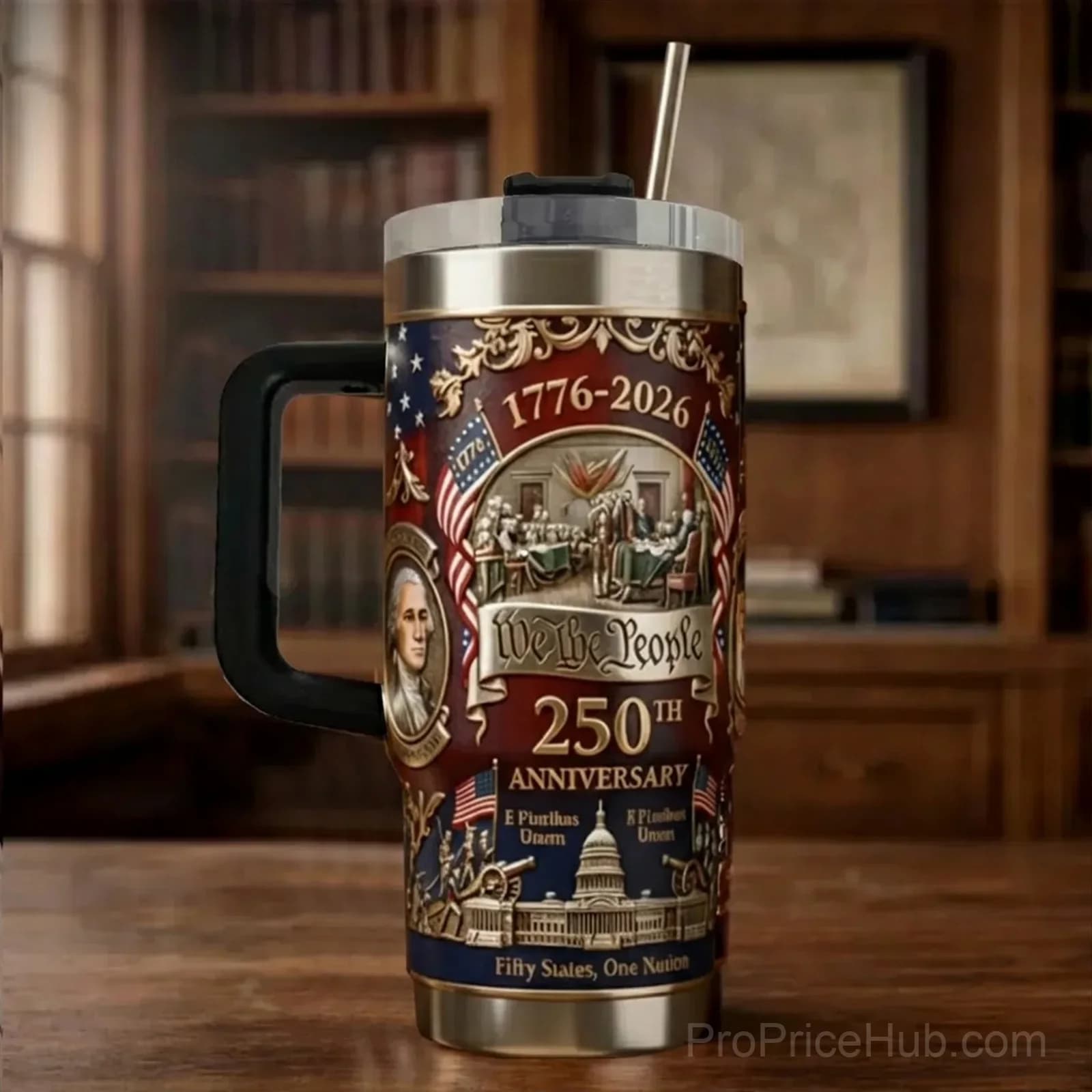 U.S. 250th Anniversary Commemorative Travel Tumbler 1776-2026 - Main