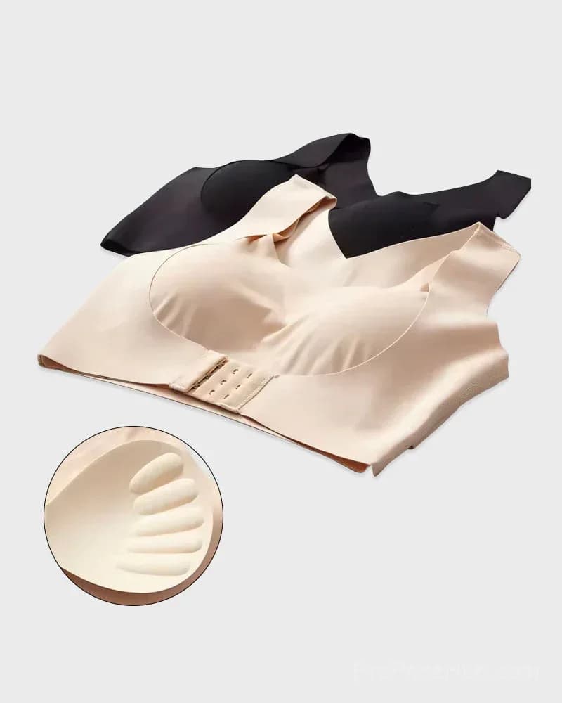 Front Closure Cross-Back Wireless Posture Bra - View 11