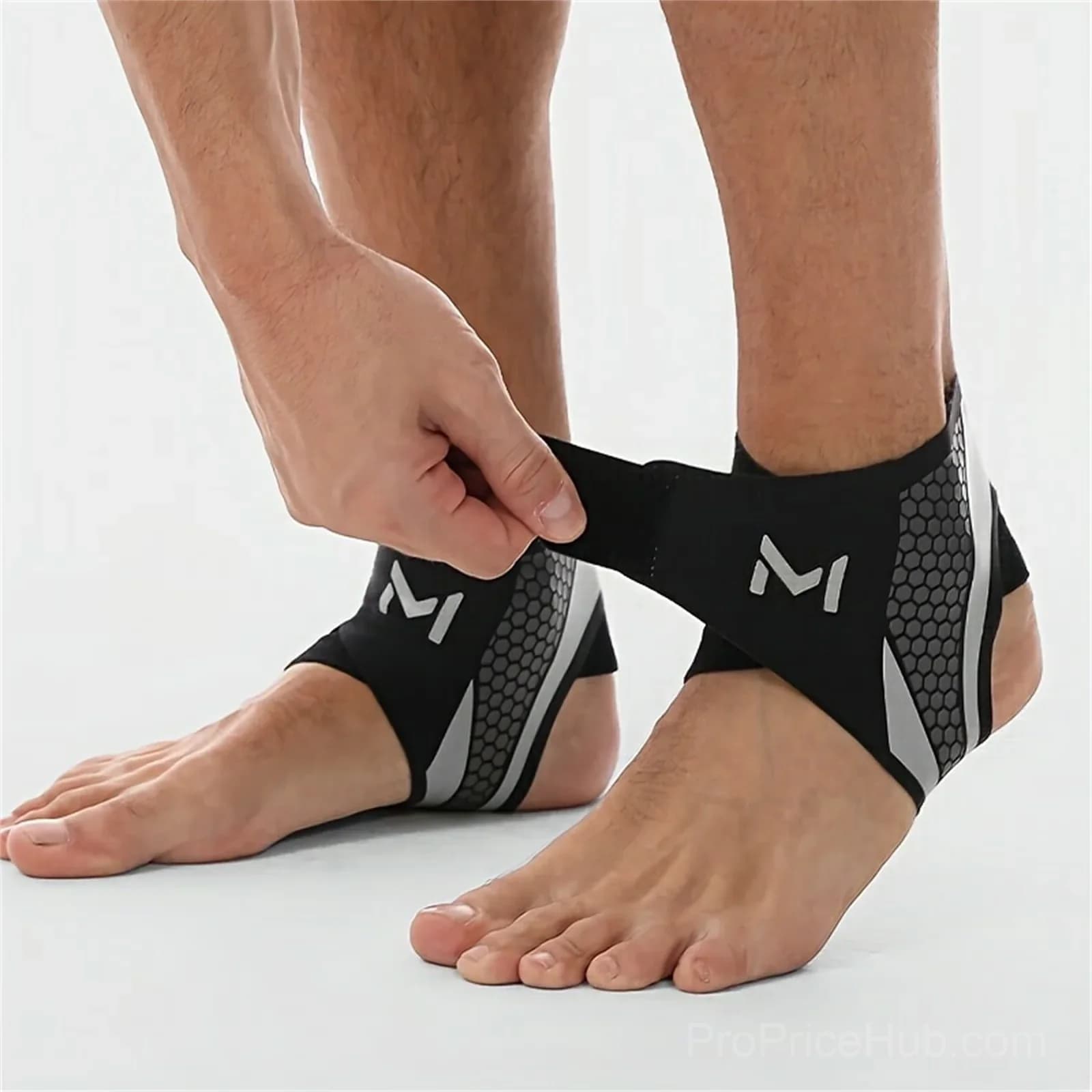 Lightweight Compression Ankle Brace Support, Black-Green - View 3
