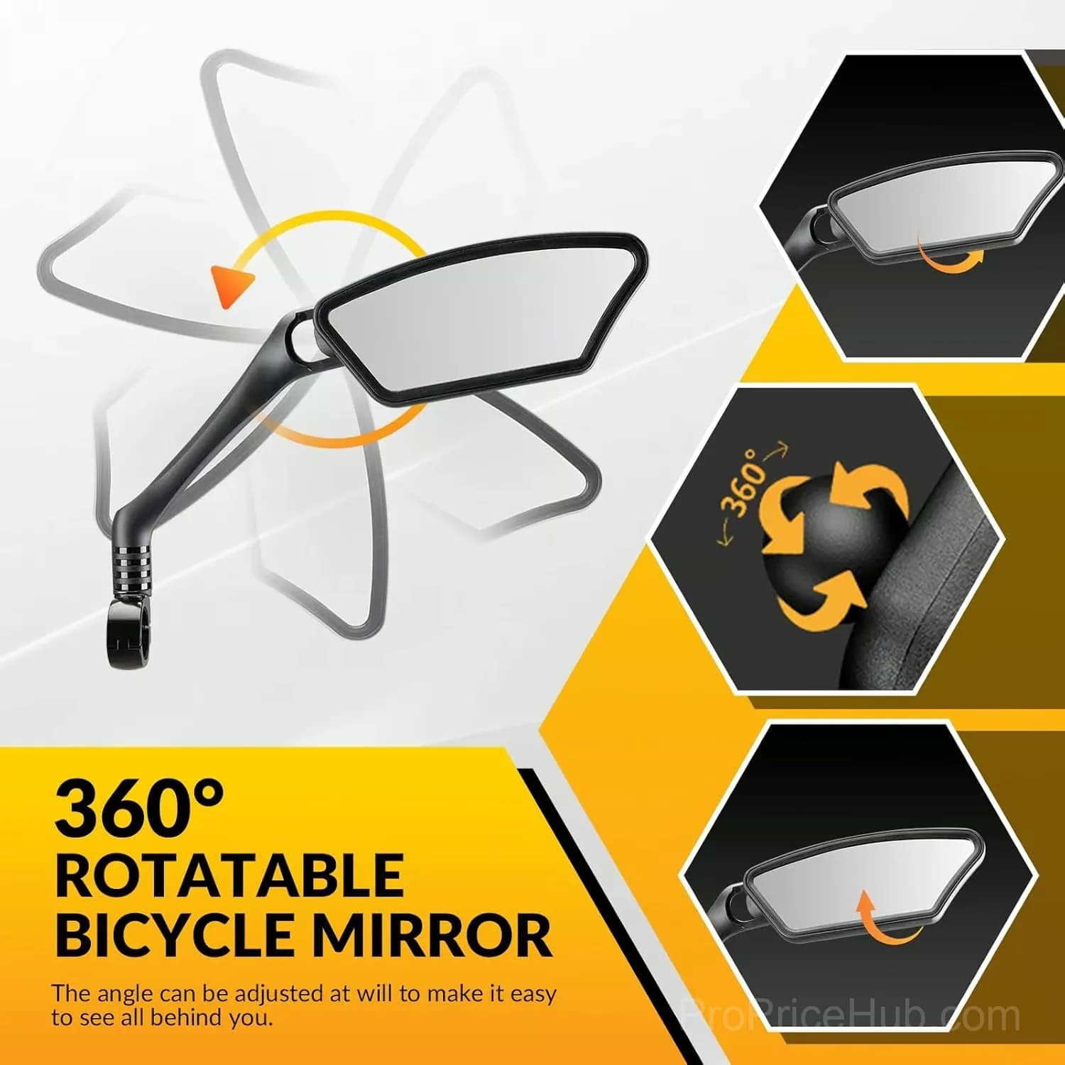 Bike Mirror for Left Side - Vehicle Accessory - Alt