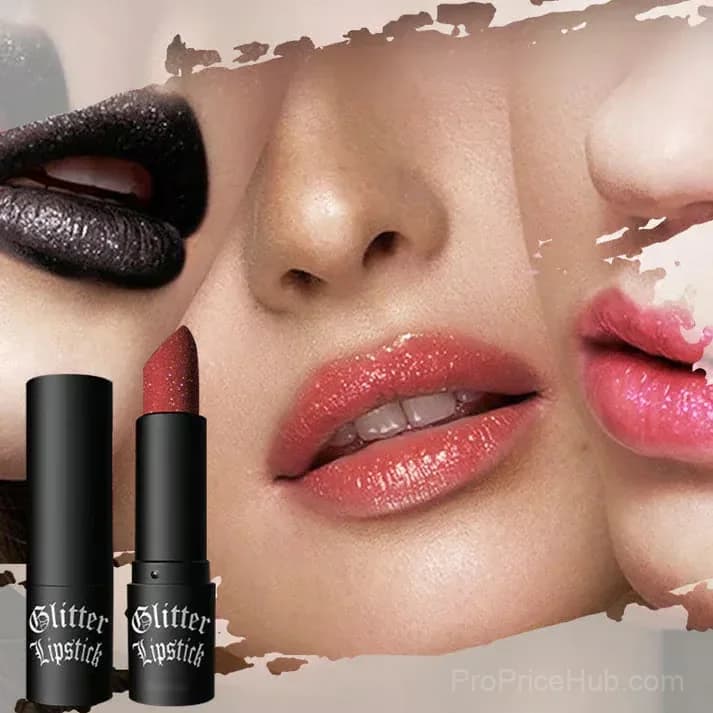 Matte Long-Lasting Lipstick with Fine Glitter - Shade 01 - View 5