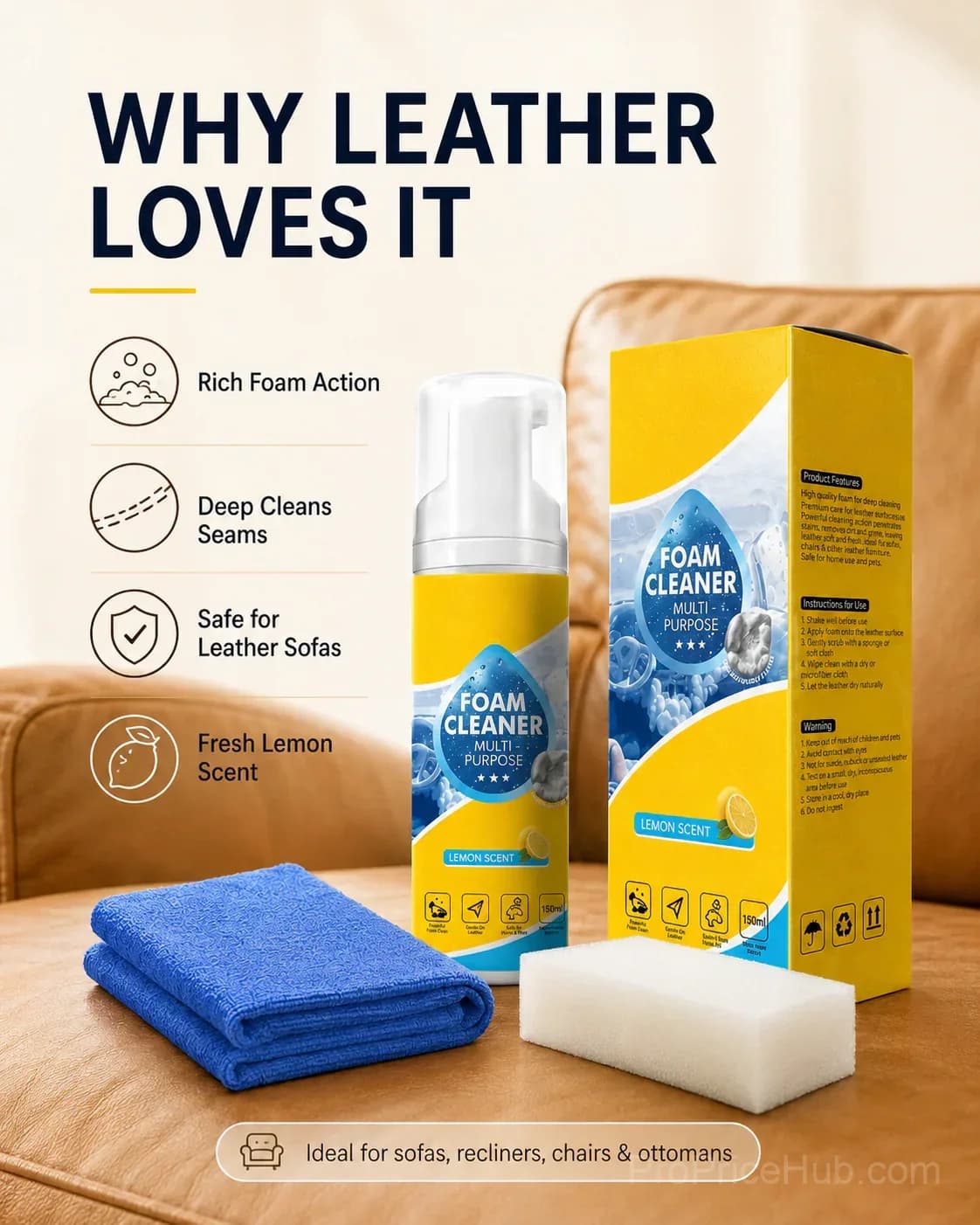 Multi-Purpose Foam Cleaner for Home Use - Alt