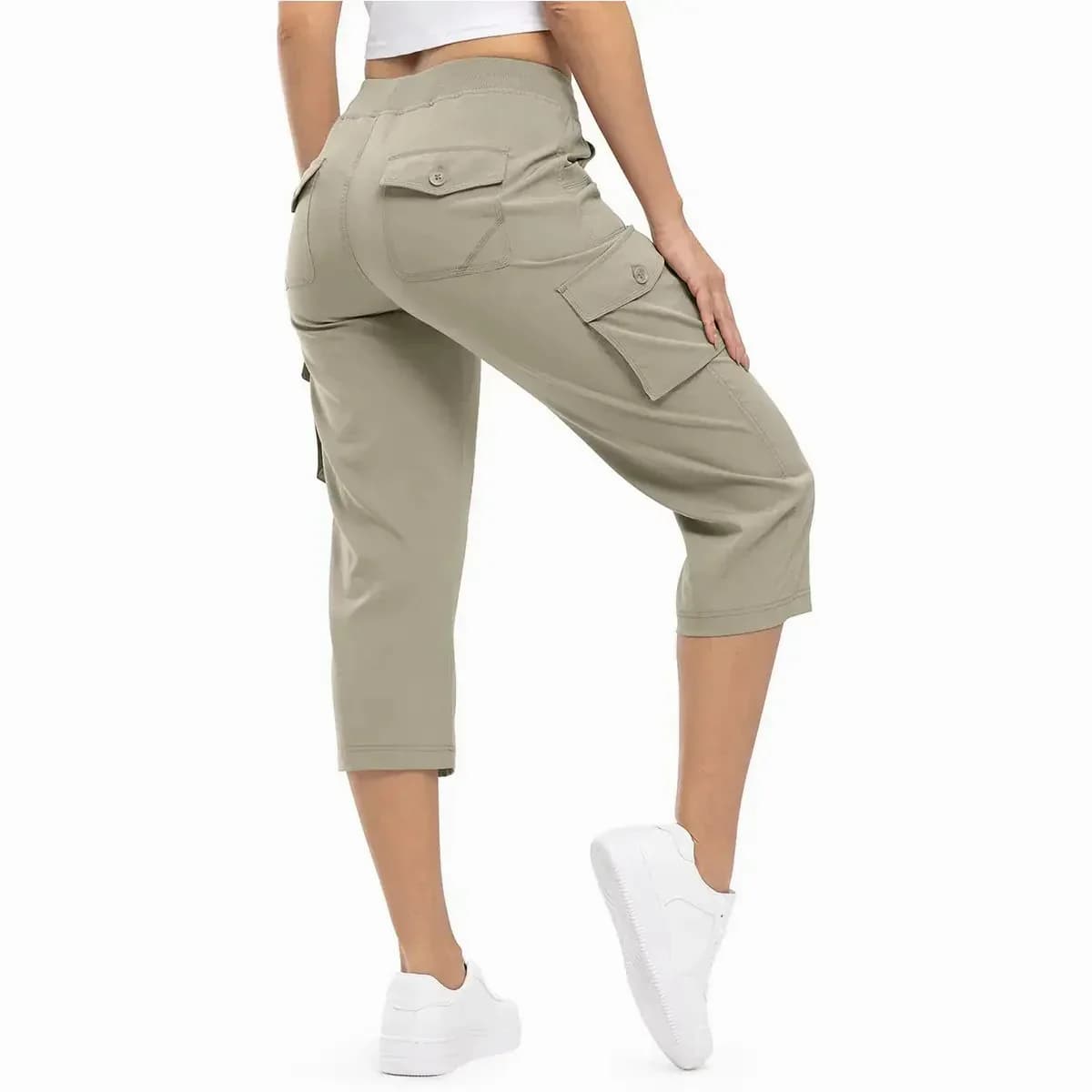 Women's Lightweight Hiking Capris: Quick-Dry, 6 Pockets, Loose Fit - View 9