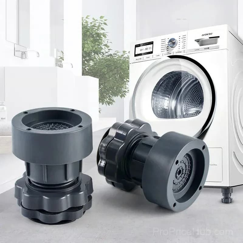 4-Piece Height-Adjustable Washing Machine Stand Set - Main