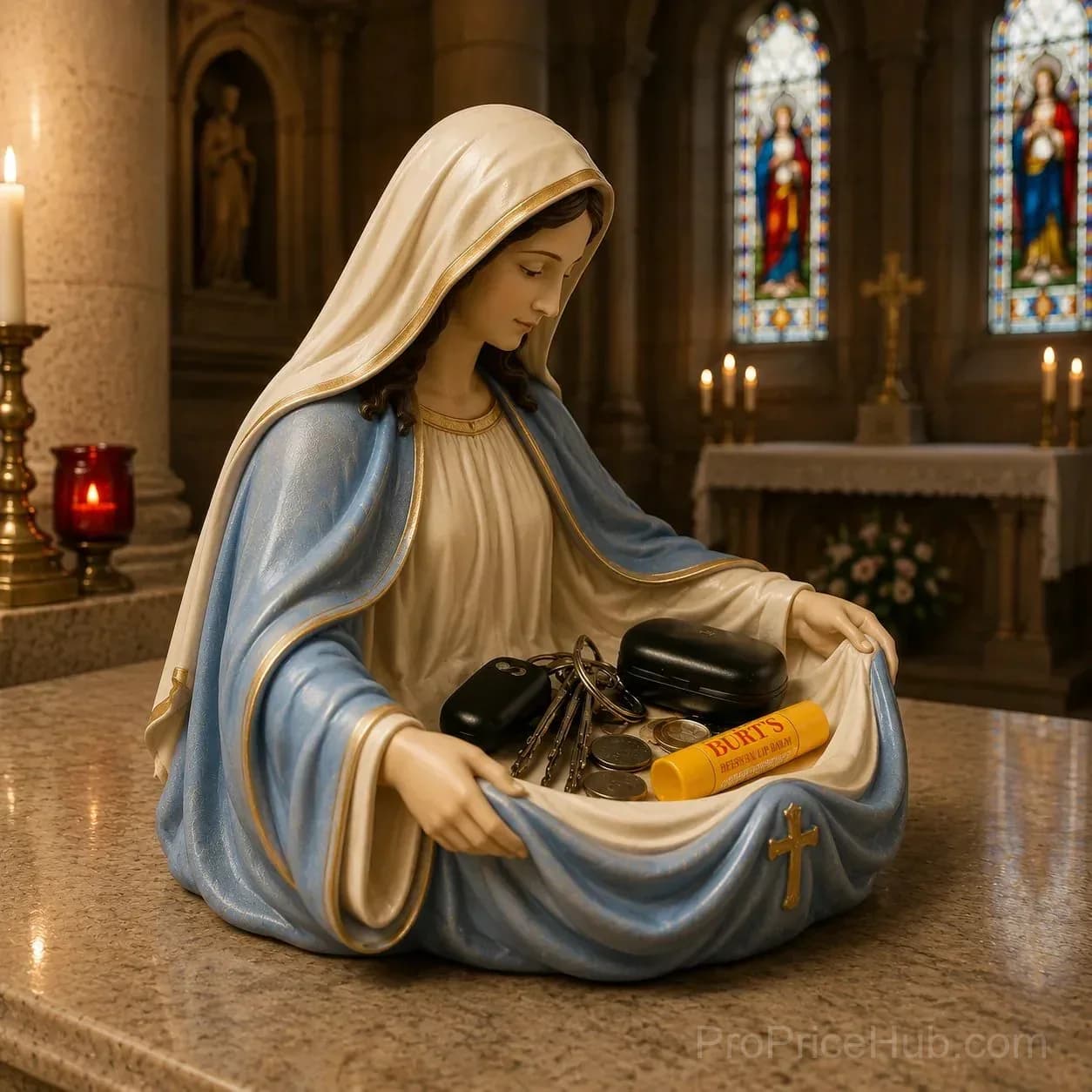 Handmade Virgin Mary Catch-All Bowl - Organizer - Main