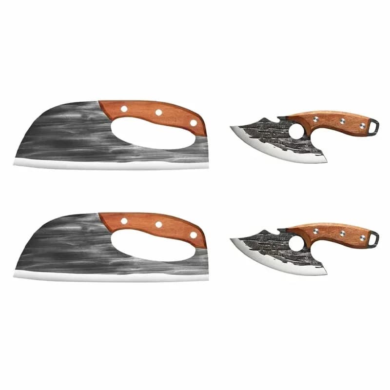 Hand-Forged Chef Knife and Cleaver Set, 1 Set - Alt
