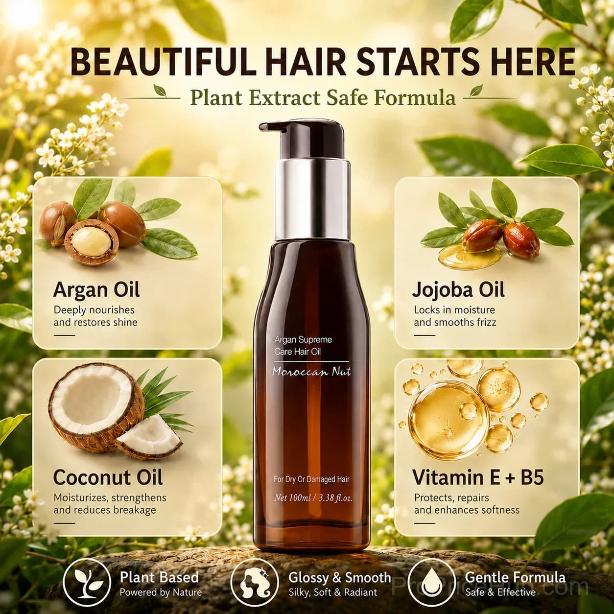 Intense Repair Hair Oil for Dry Hair & Frizz Control - Alt