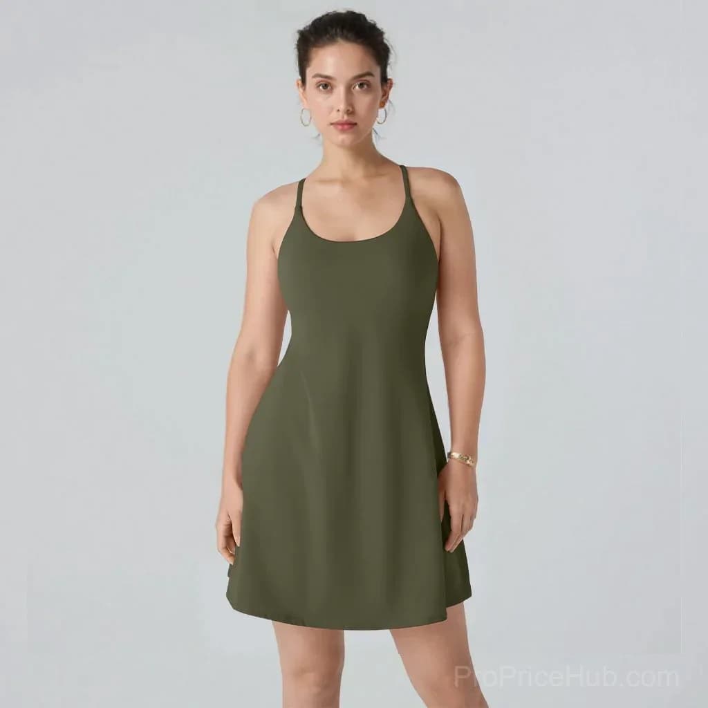 Backless Tummy Control Active Dress - View 24