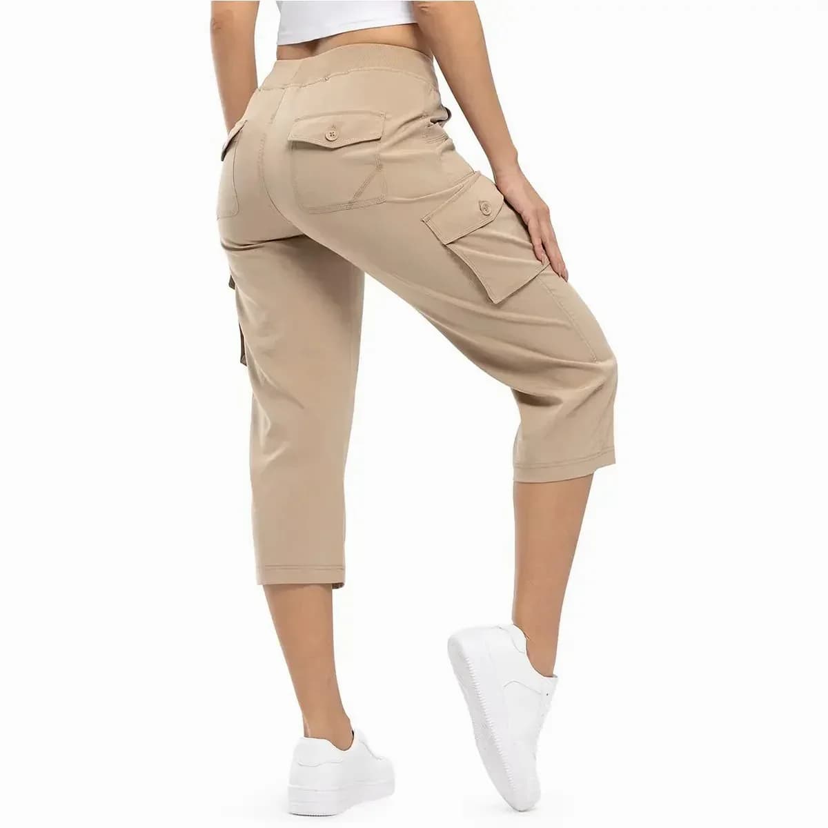 Women's Lightweight Hiking Capris: Quick-Dry, 6 Pockets, Loose Fit - View 6