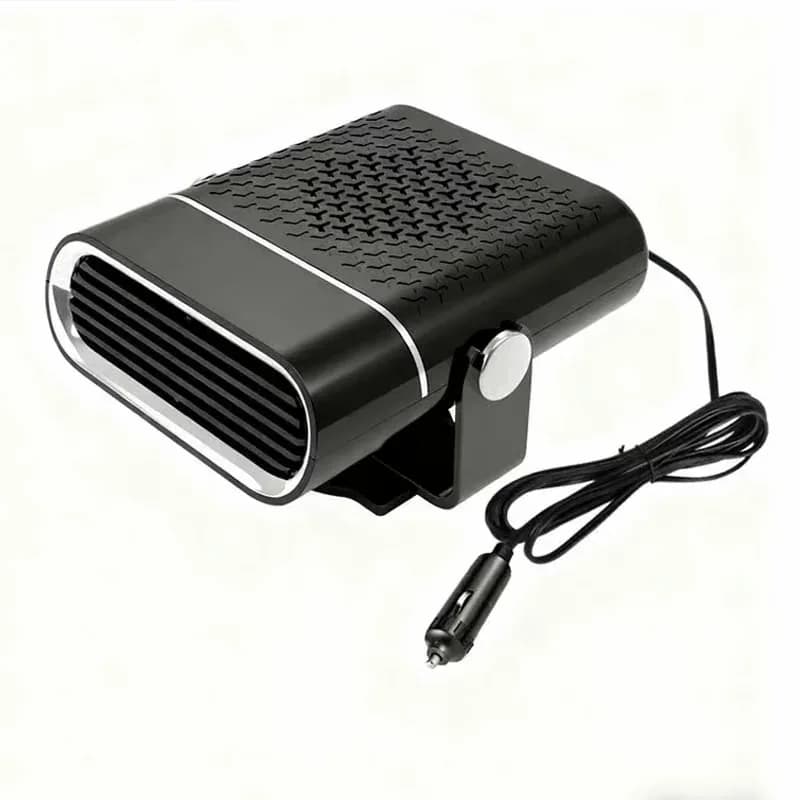 2-in-1 12V Portable Car Heater, 360° Rotating, Black - Main