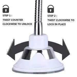 360° Flexible Light-Up 10X Magnification Makeup Mirror - 1 Piece - View 10
