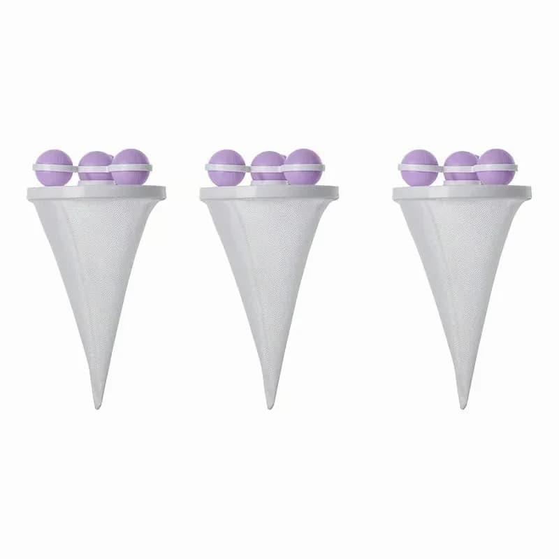 Washing Machine Mesh Hair Filter Bags, Purple/Blue/Pink - View 2