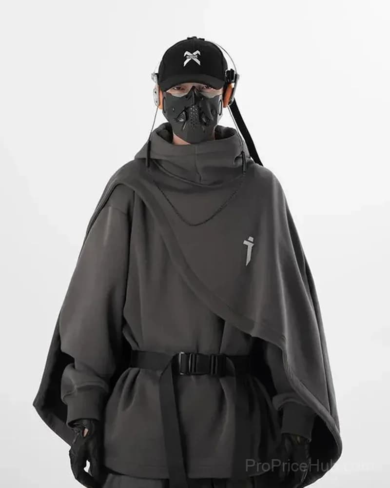 Big & Tall Men's Heavy Industry Fake Two-Piece Hooded Sweatshirt Coat - View 8