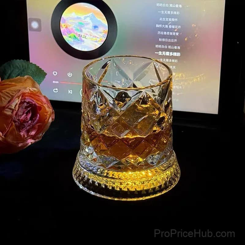 Whiskey Glass with Smooth Spin and Glow Effect - Perfect Gift - View 13