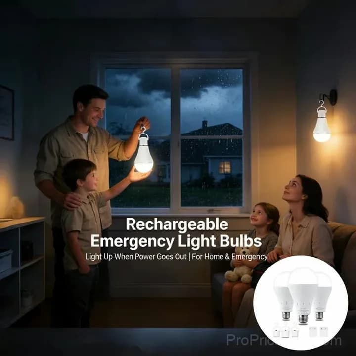 Rechargeable LED Emergency Light Bulb, 1-Pack - Alt