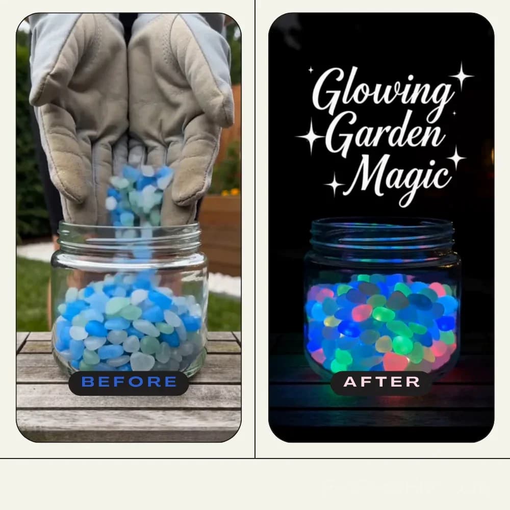 Colorful Glow-in-the-Dark Garden Stones - View 9