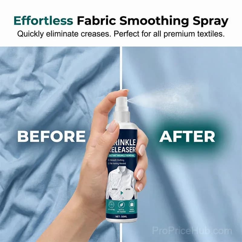 Instant Wrinkle Release Spray – No Iron, Travel-Ready, Static-Free & Fresh - Alt