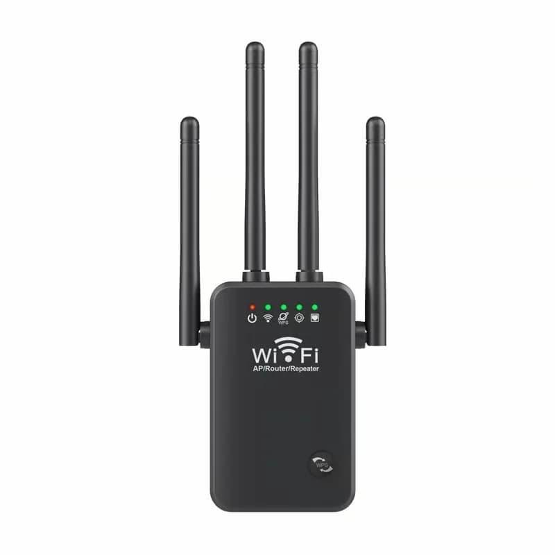 300Mbps WiFi Extender Signal Booster, Black - Main