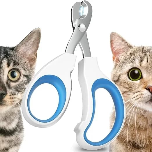 Cat nail clippers, made of stainless steel, suitable for small pets such as cats, rabbits, and dogs. - Main