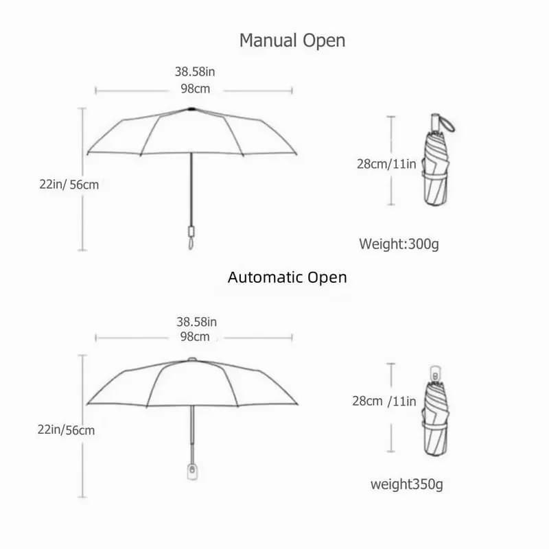Vintage Stained Glass Print Automatic Umbrella - View 13