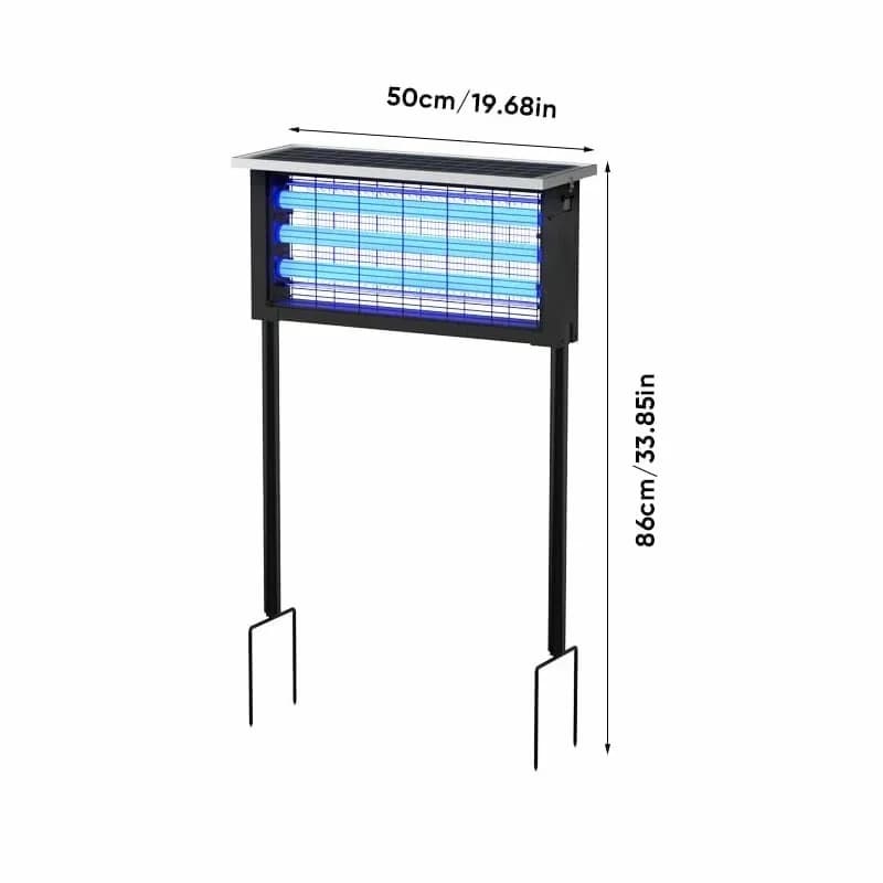 Solar-Powered Outdoor Bug Zapper with 2 Bulbs, Standard Model - Alt