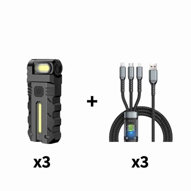 180° Rotating Head LED Work Light – Dual Beam, Magnetic Base, USB-C Rechargeable - View 10