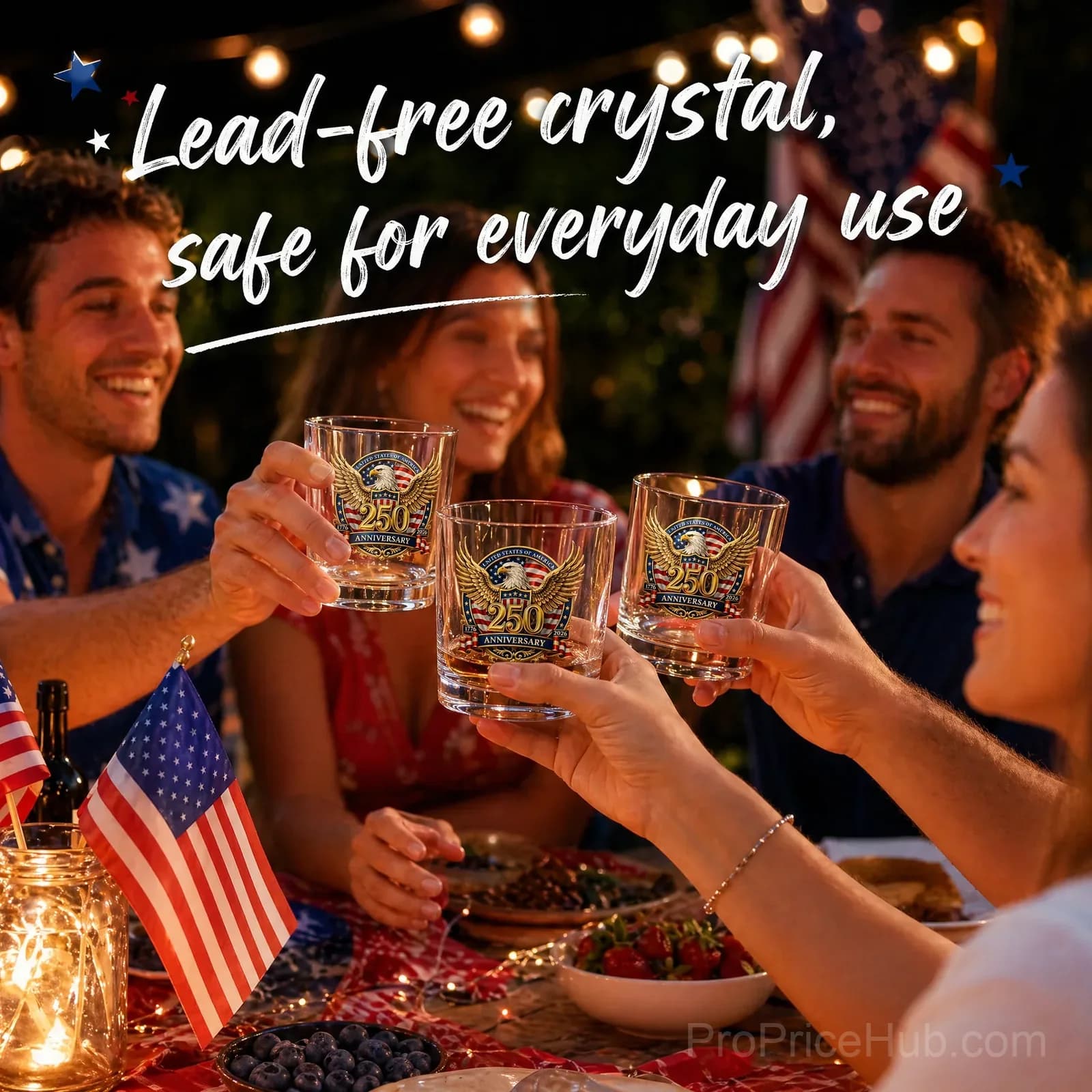 250th Anniversary American Patriotic Whiskey Glass 1776-2026 - View 8