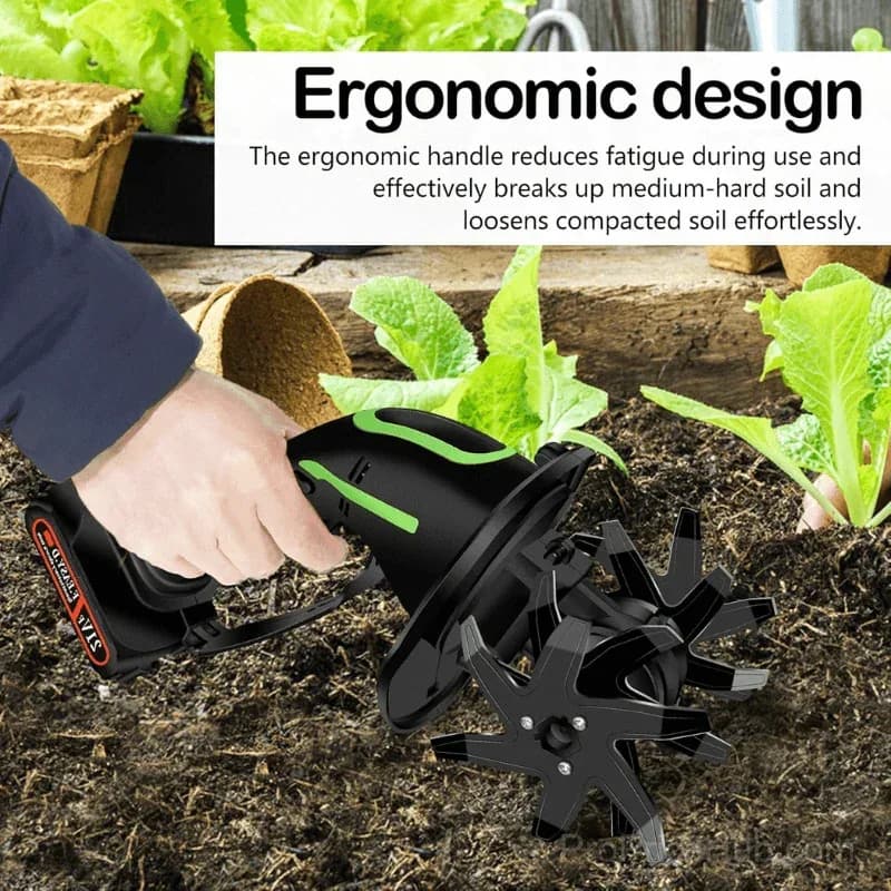 2-in-1 Cordless Tiller & Cultivator with Extension Pole - View 4