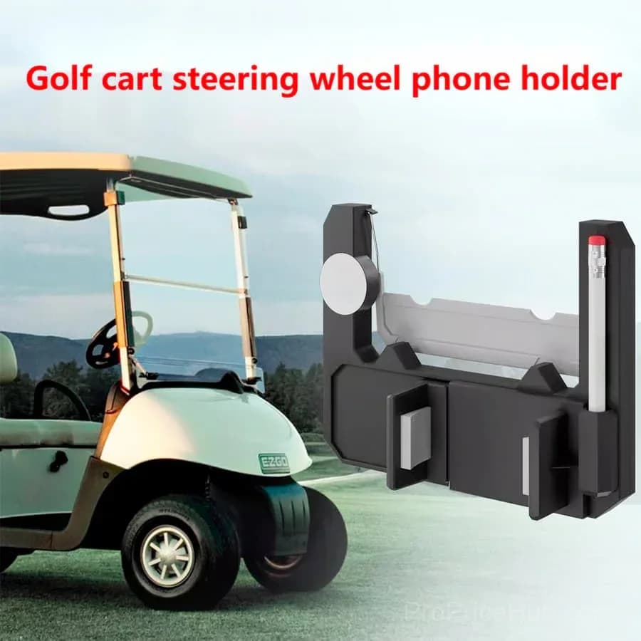 Golf Cart Steering Wheel Phone Holder - Main