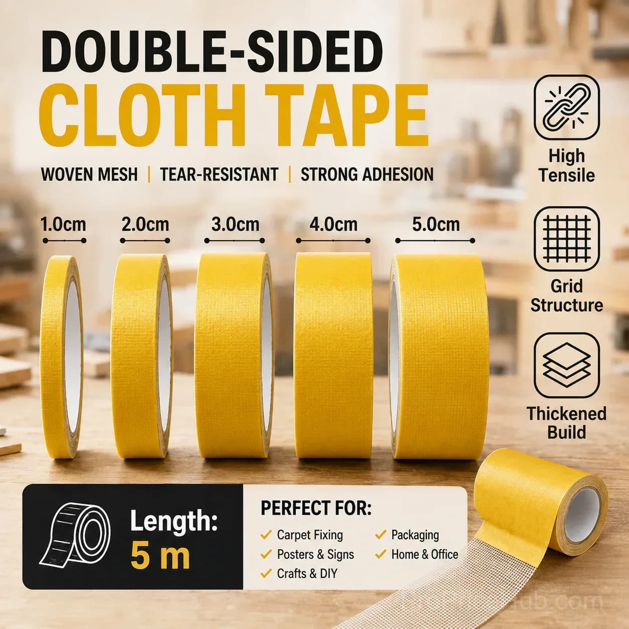 High-Tack Double-Sided Mesh Tape - Main