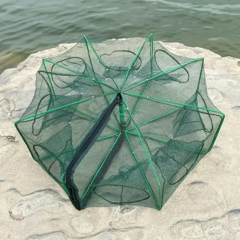 Auto-Foldable 6-Hole Fishing Trap Net, 72 x 28 cm - Alt