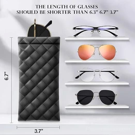 Soft PU Leather Portable Sunglasses Storage Bag - View 4