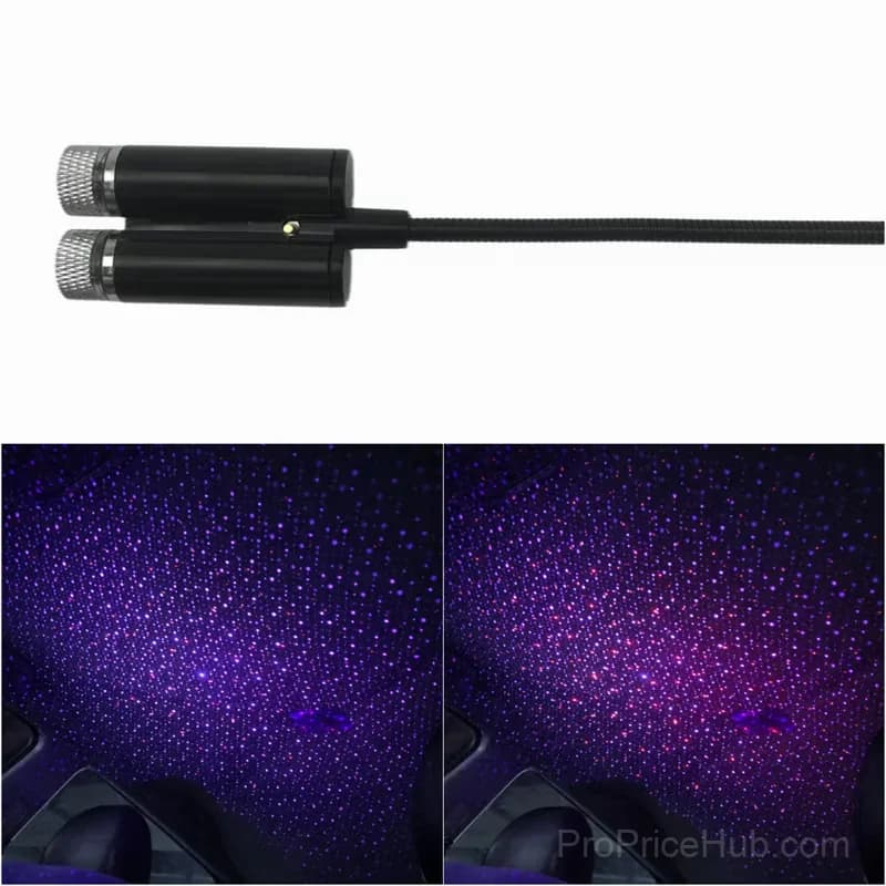 Mini LED Star Night Projection Lamp - Fuchsia, Two Colors - Alt
