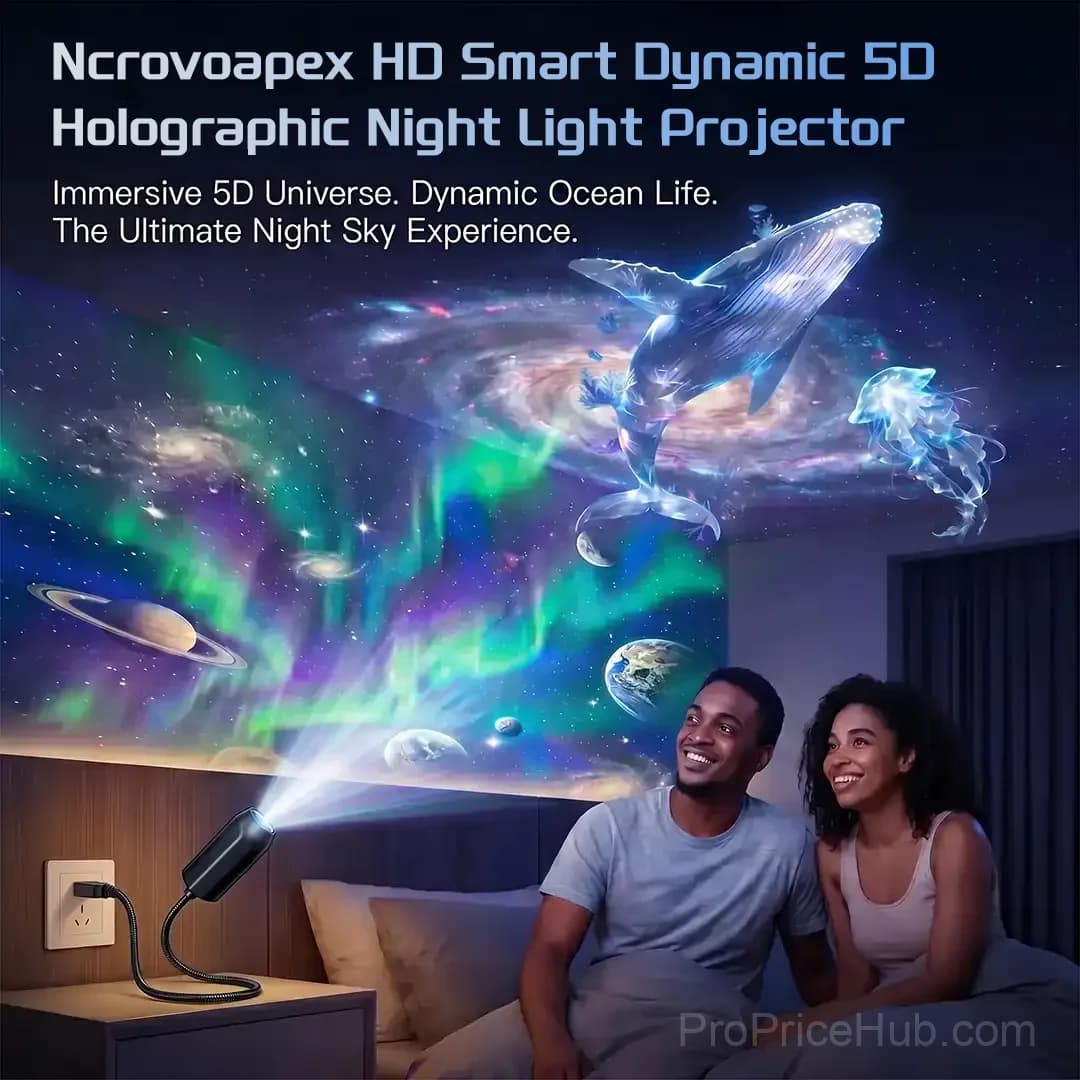 5D Galaxy Ocean Smart Projector Night Light for Bedroom & Car - Main