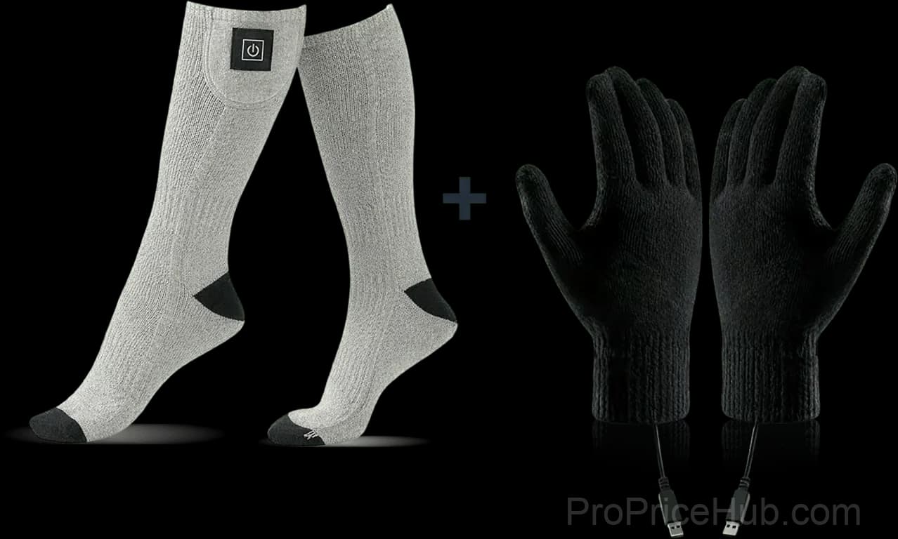 Adjustable Heated Socks, Black, Constant Temperature, 1 Pair - View 15