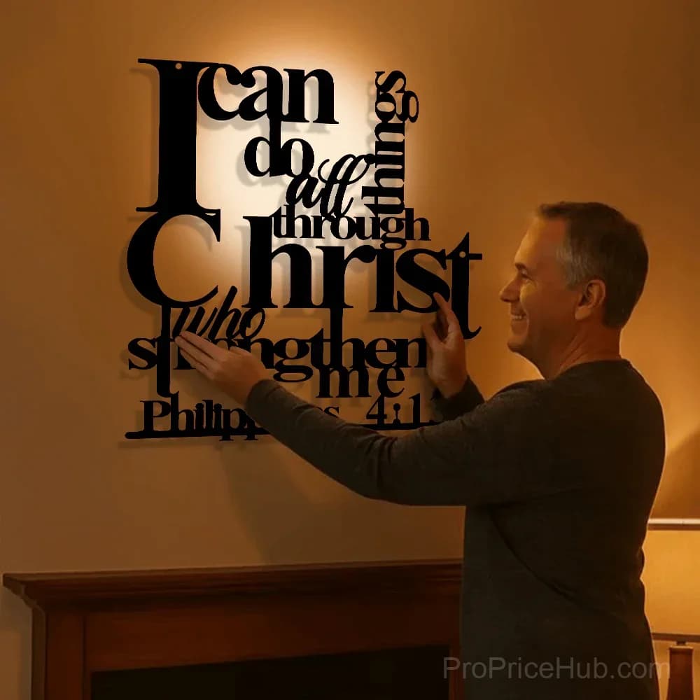 Philippians 4:13 Metal Wall Decor – I Can Do All Things - Alt