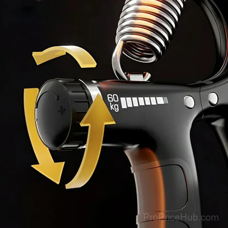 Adjustable Hand Grip Strengthener with Counter, Blue - Alt