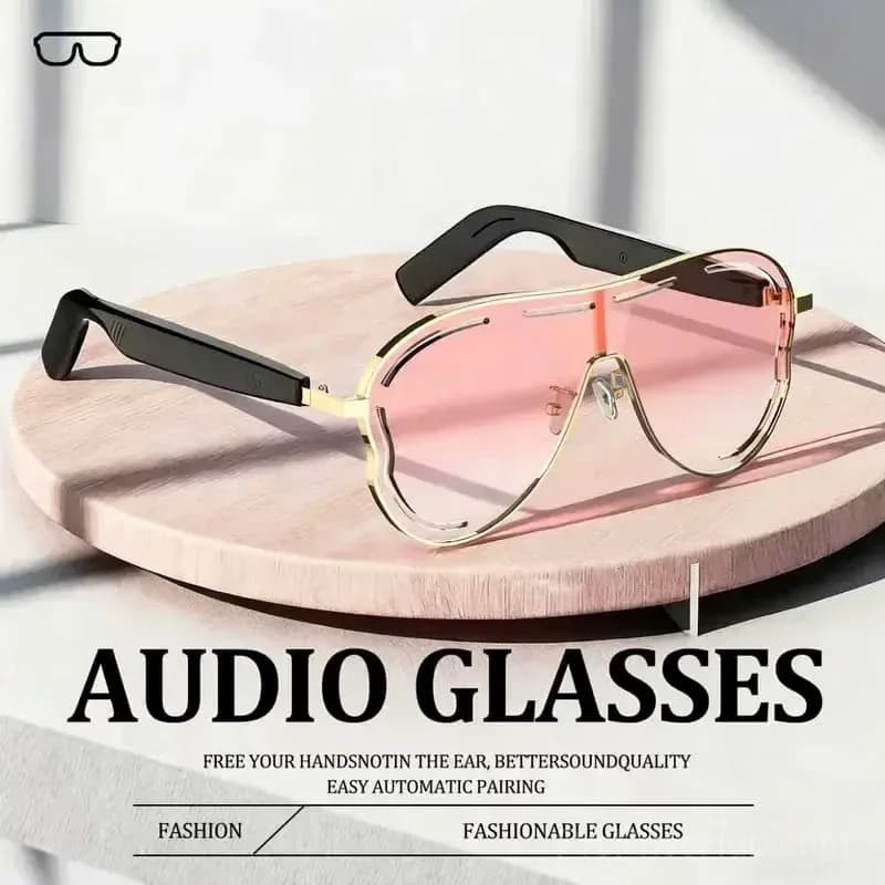 Smart Bluetooth 5.4 Audio Sunglasses – Open-Ear, UV & Blue Light Protection - Main