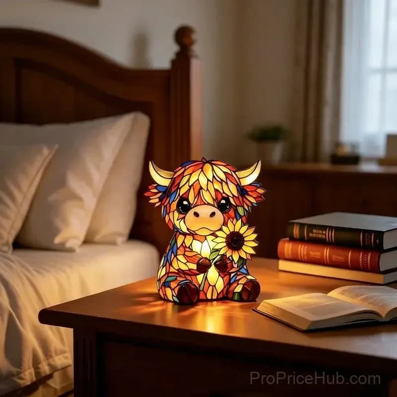 LED Night Light with Highland Cow Design - View 4