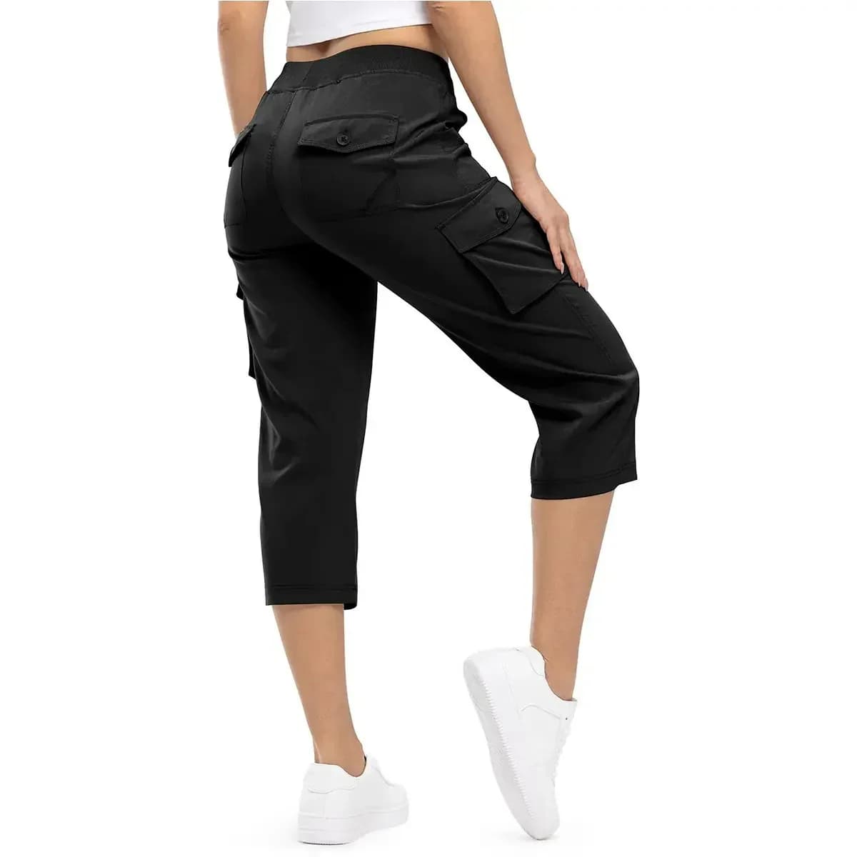 Women's Lightweight Hiking Capris: Quick-Dry, 6 Pockets, Loose Fit - View 5