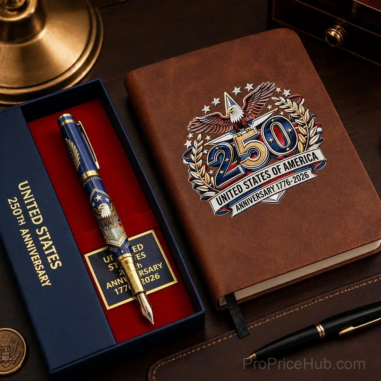 USA 250th Anniversary Patriotic Notebook & Pen Set - View 16