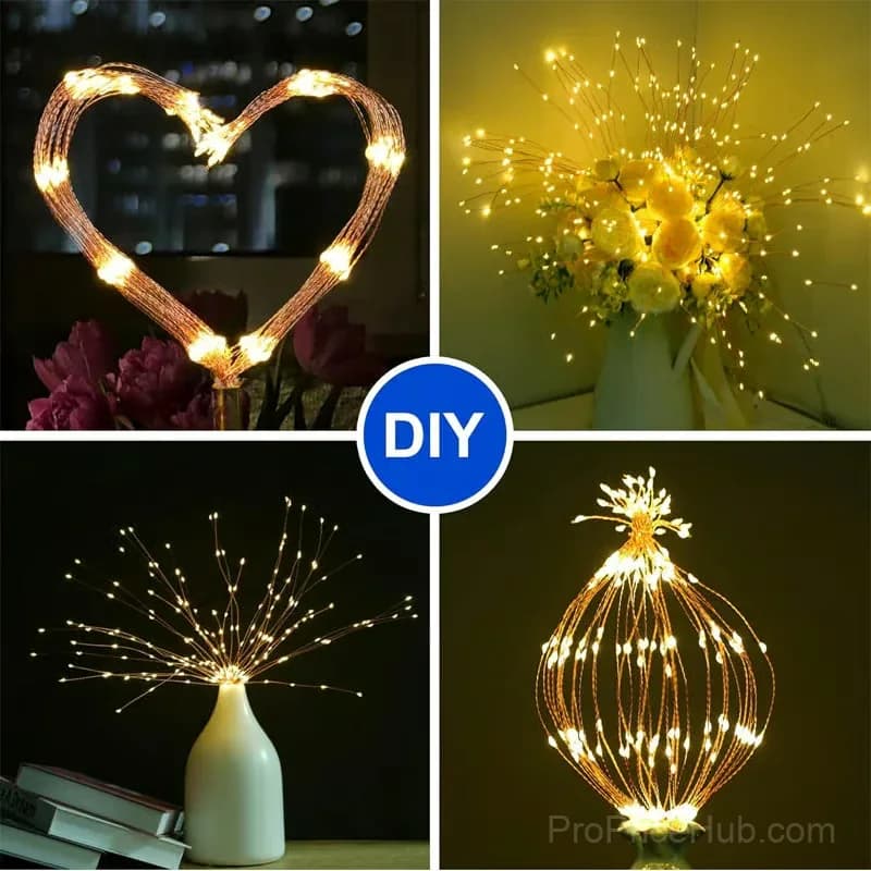 Solar Firework String Lights, Warm White, 4-Pack 240 LED - View 9