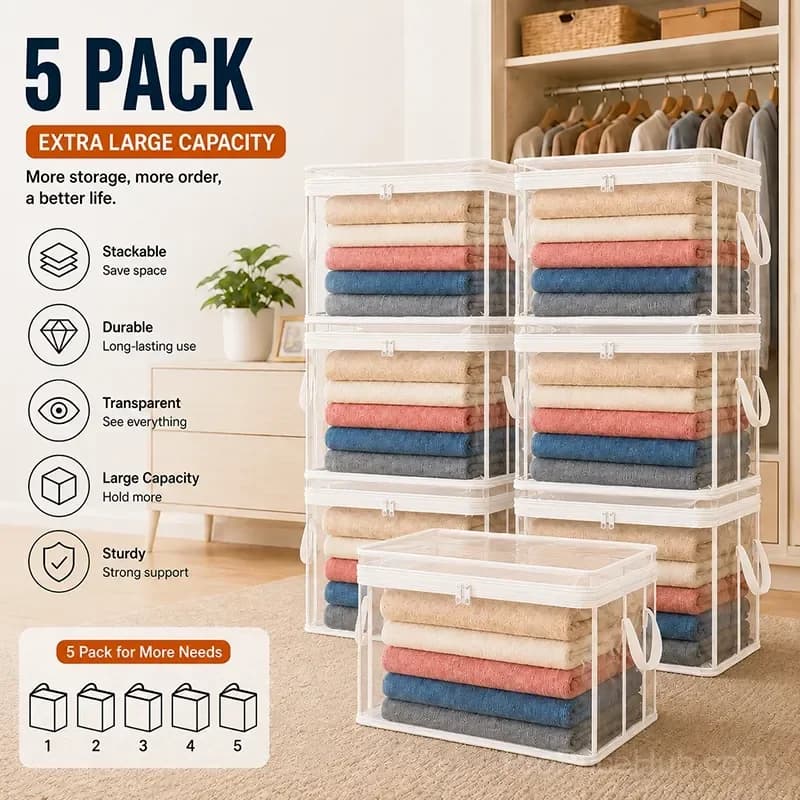 Large Heavy-Duty Thick Plastic Clear Storage Bag for Clothes, Moving & Storage - View 10