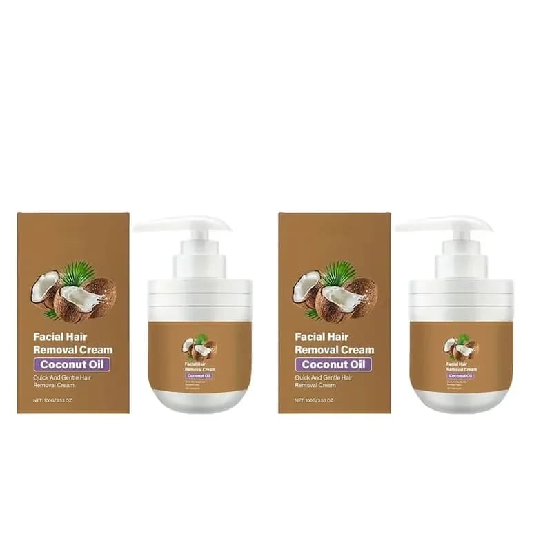 Gentle Coconut Oil Facial Hair Removal Cream, 1 Pc - Alt