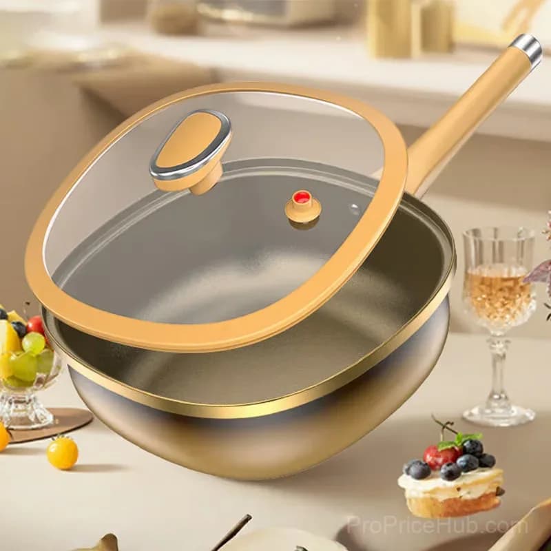 12-Inch Titanium Alloy Nonstick Pot with Lid - View 2