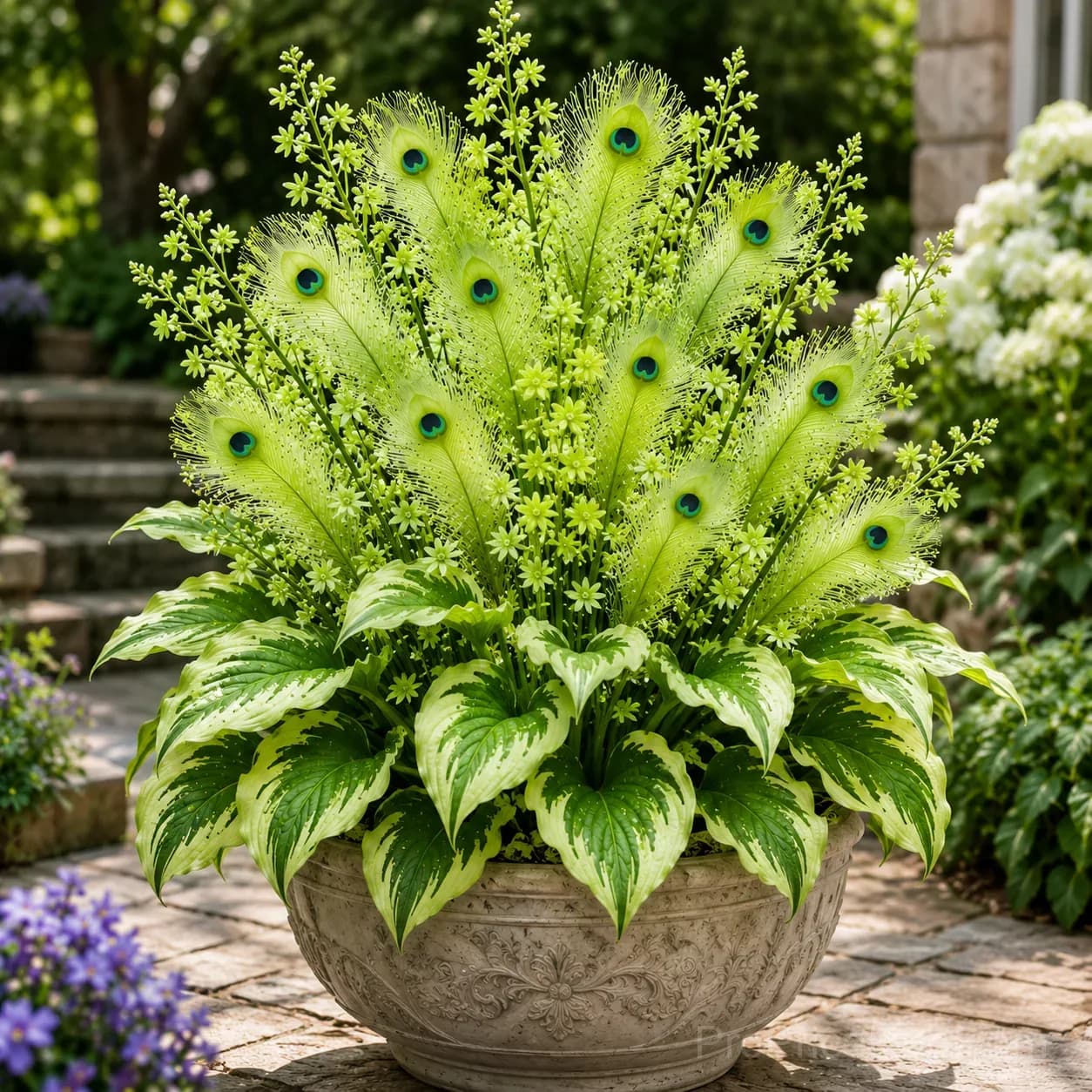 Peacock Flame Hosta Bulbs for Shade Gardens - View 6