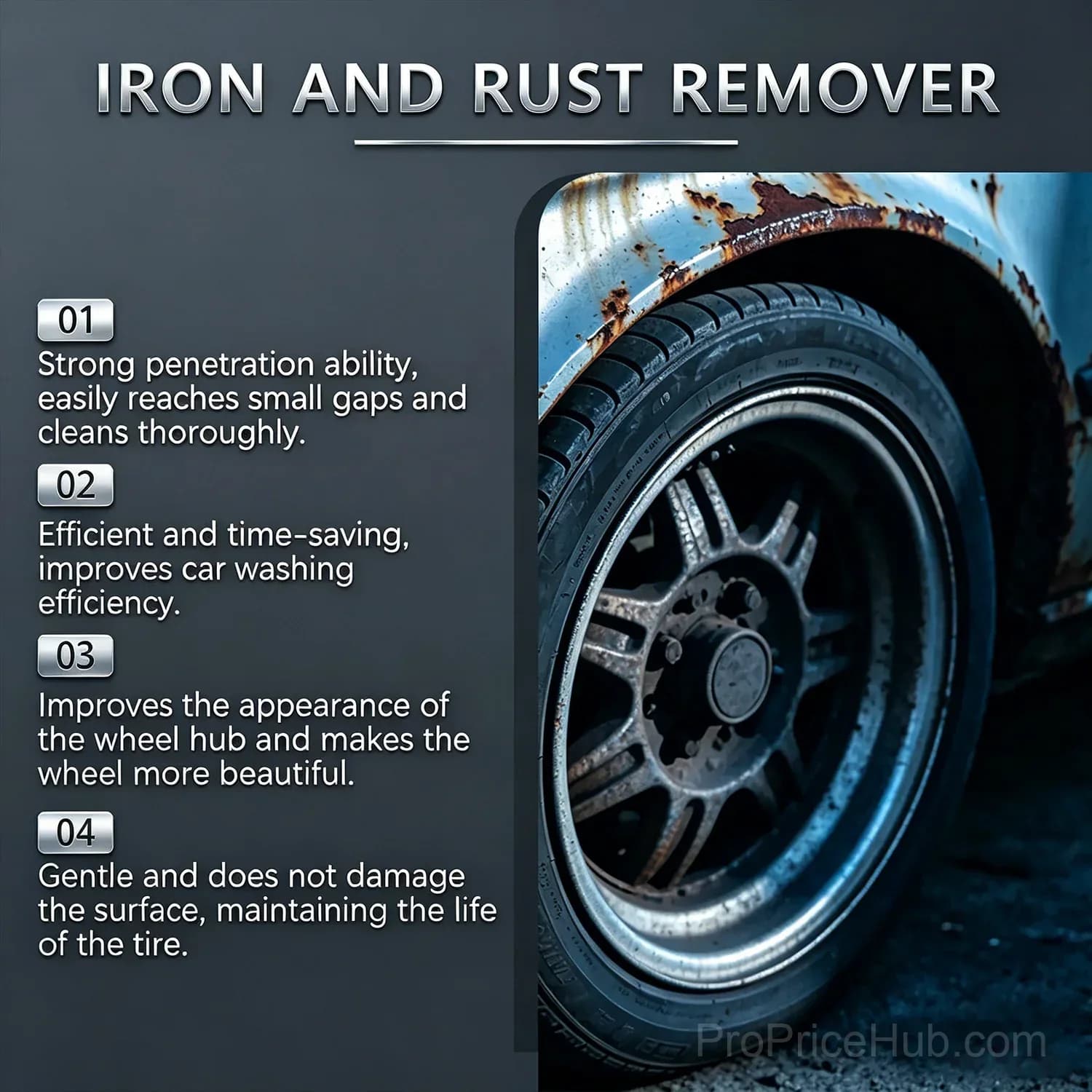 120ML Automotive Rust Remover Spray Metal Cleaner for Cars - View 7