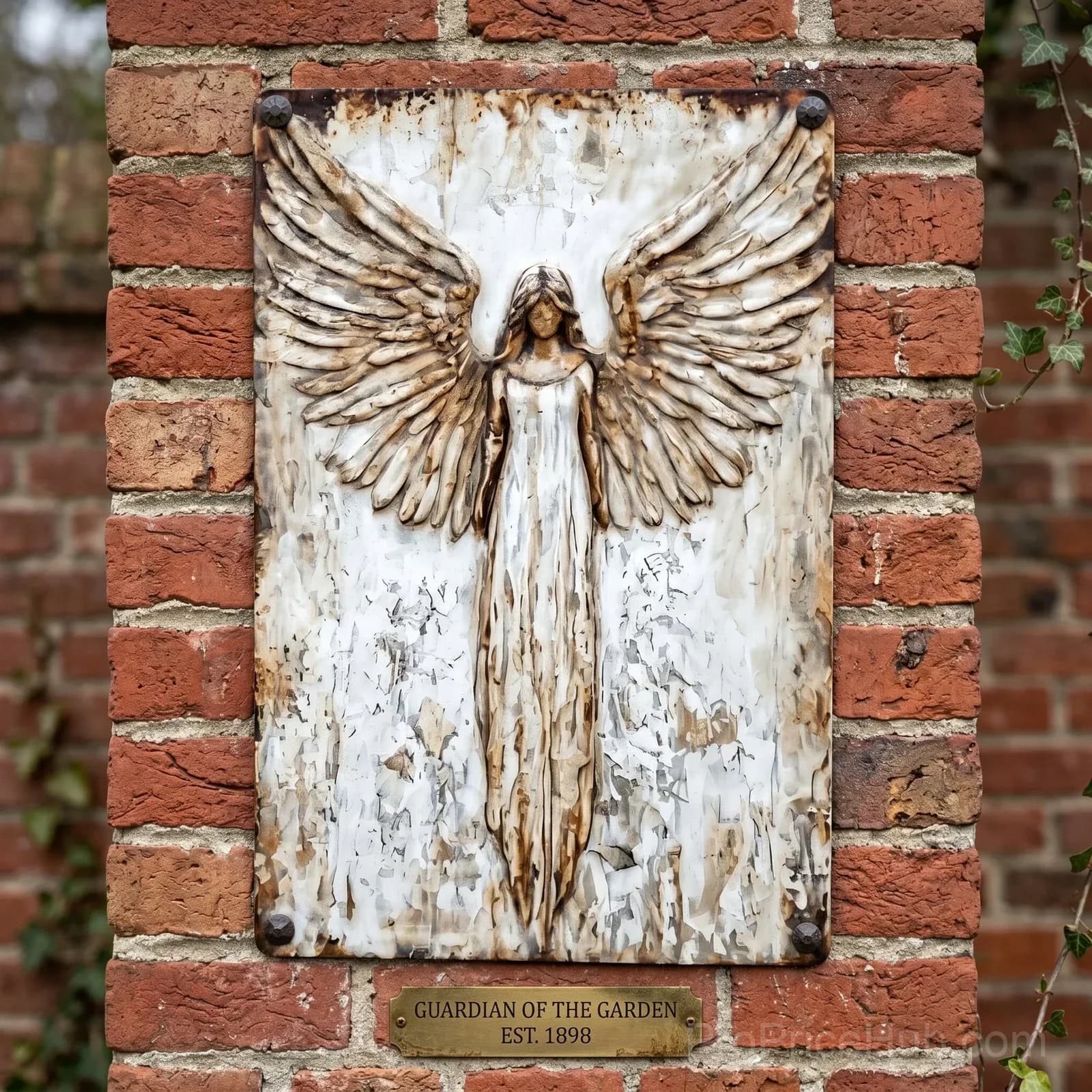 Rustic Guardian Angel Metal Wall Art - Home Decor - View 6