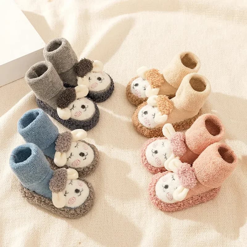 Baby Cartoon Plush Cotton Toddler Shoes, Pink, 0-6 Months - View 17